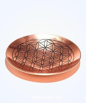 Měděná miska na vykuřovadla s Květem života