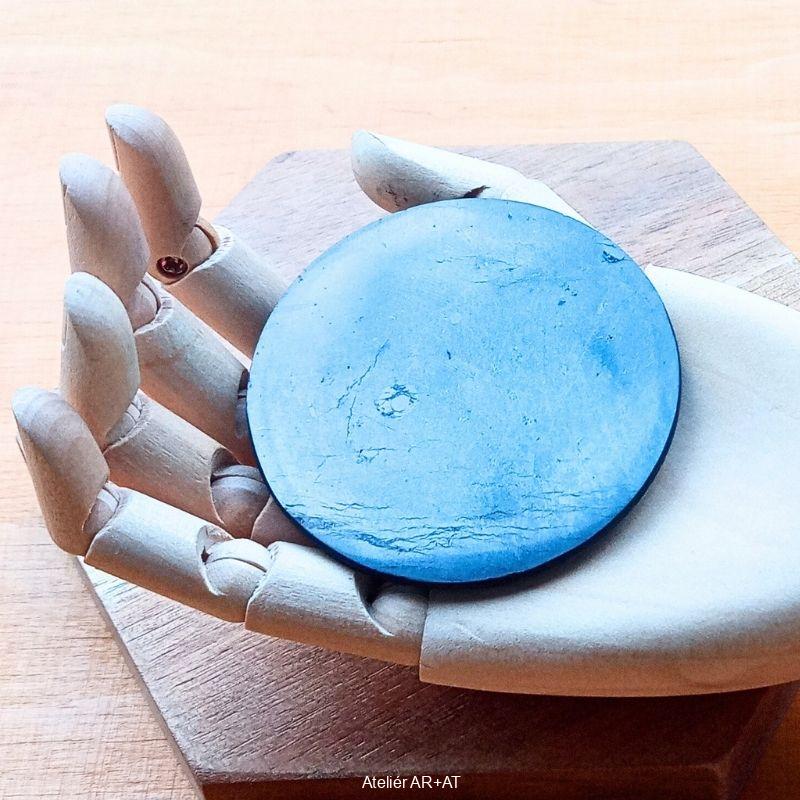 Šungitová destička na počítač s gravírováním (kulatá 5 cm)