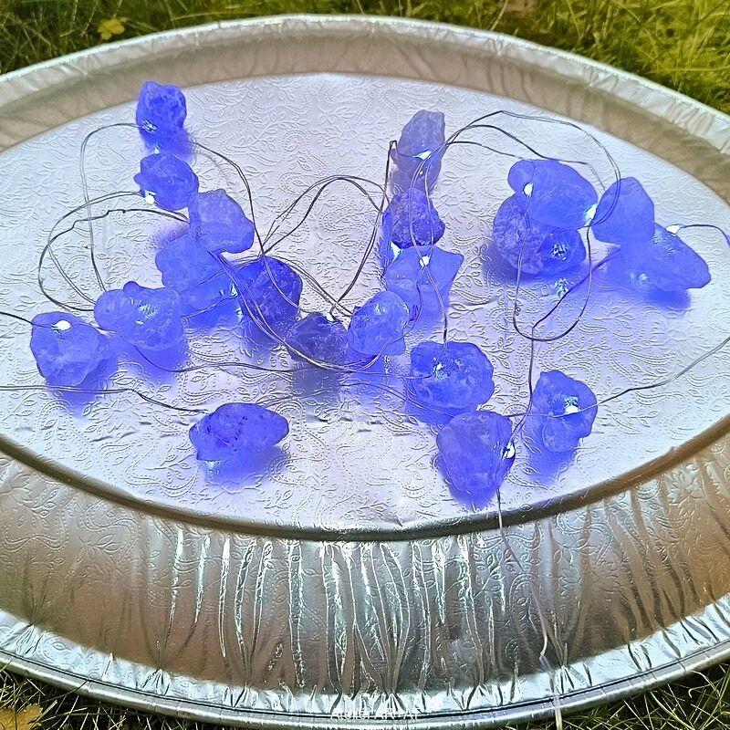 Zářící Drahokamy - LED řetěz s přírodními polodrahokamy