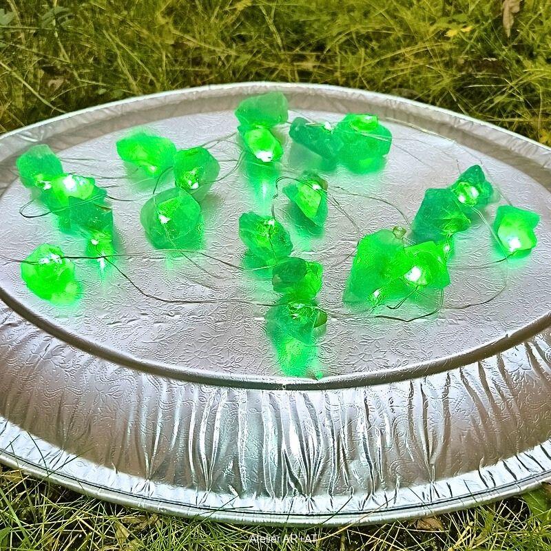 Zářící Drahokamy - LED řetěz s přírodními polodrahokamy