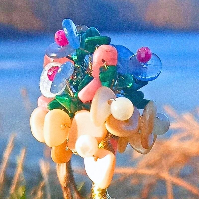 Crown of Blooming Freedom with minerals