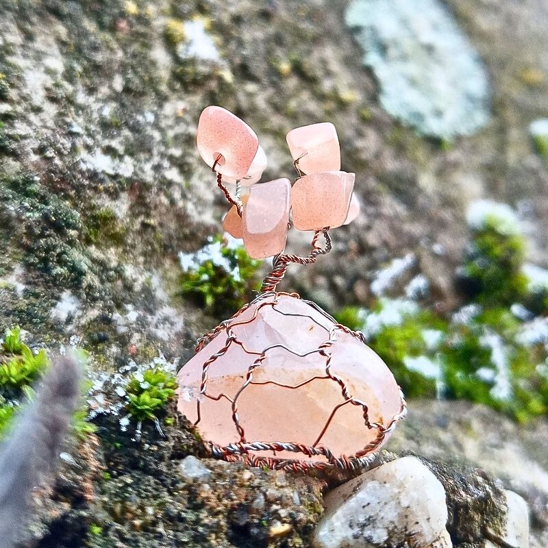 Ručně drátovaný Stromeček Štěstí jménem Slunečný Paprsek