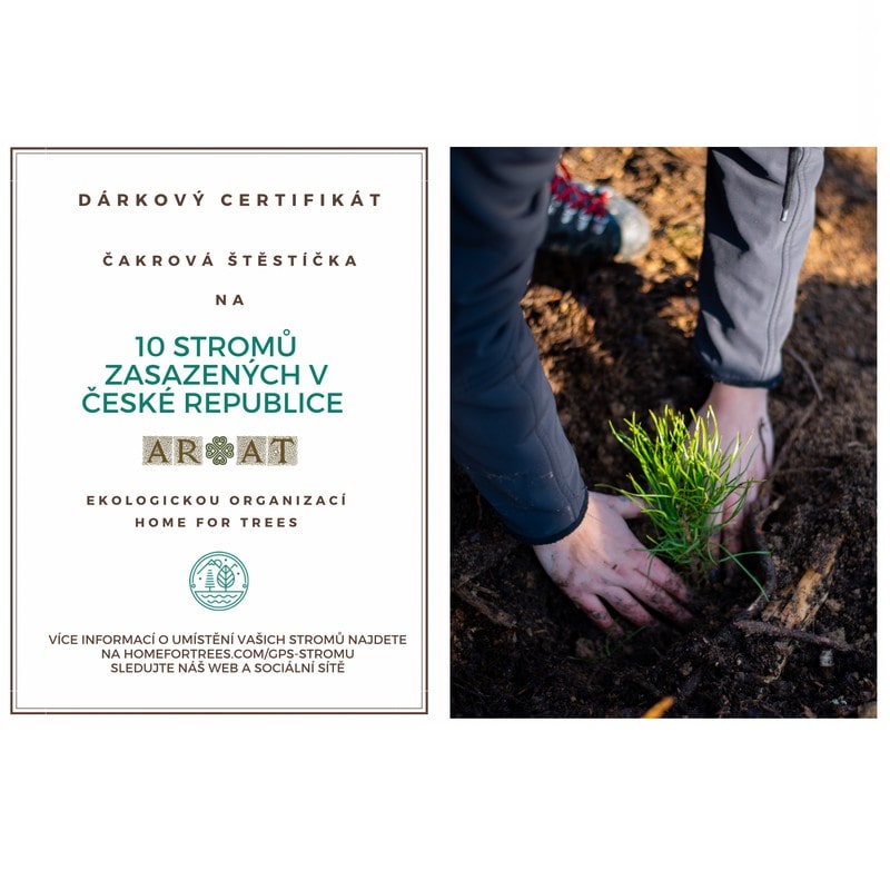 Certifikát o zakoupení sazenice živého stromu jménem Vnitřní Harmonie