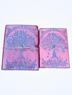 Deník Strom Života s kabošonem - kožený zápisník s páskou